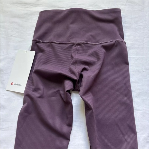 Lululemon Wunder Train Ribbed HR Tight 28" GPTH Grape Thistle Women's Size 2 - Picture 5 of 5